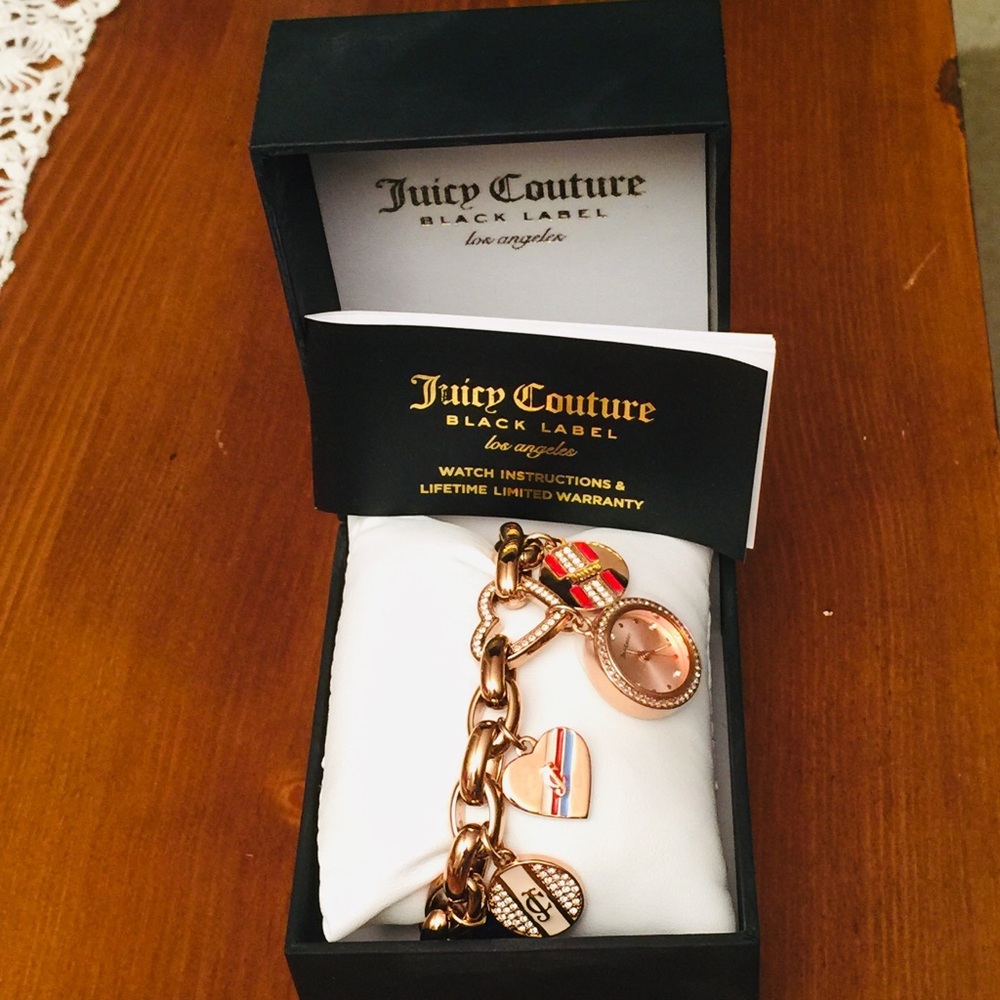 JUICY COUTURE Black Label Charm Watch Bracelet